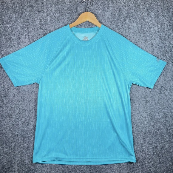 Zeroxposur Active Shirt Men M Blue Performance Lightweight Stretch UPF50+ #AB540 - Picture 2 of 7